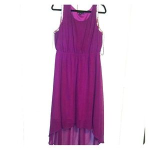 Raspberry or plum asymmetrical dress 3X